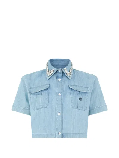 Philipp Plein Short-sleeves Shirt In Blue