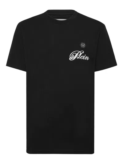 Philipp Plein Logo T-shirt Short Sleeves In Black