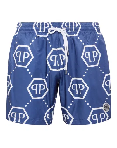 Philipp Plein Short Swim Boxer Monogram In Multi