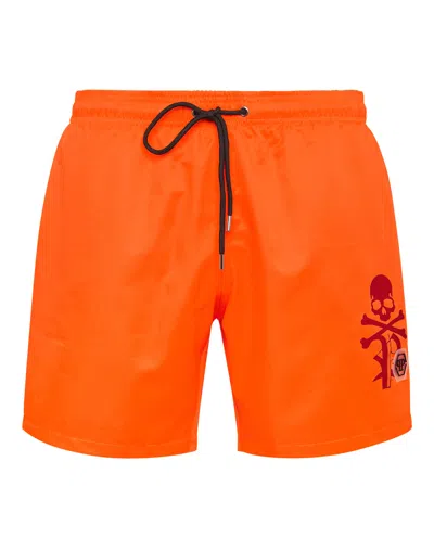 PHILIPP PLEIN SHORT SWIM BOXER SKULL & BONES