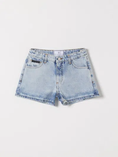 Philipp Plein Shorts Kids  In Blue