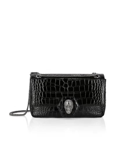 Philipp Plein Shoulder Bag Crystal Skull In Black
