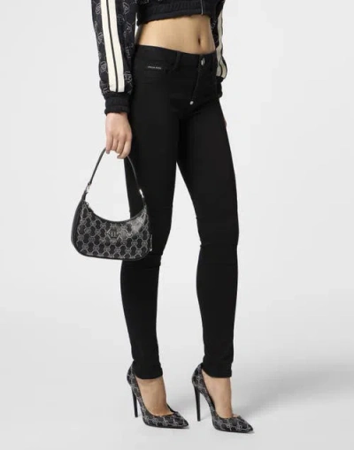 Philipp Plein Shoulder Bag Monogram Strass Women In Black
