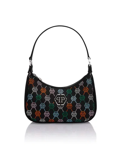 Philipp Plein Shoulder Bag Multicolor Monogram Strass