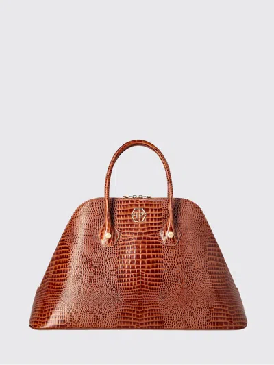 Philipp Plein Majestic Handbag Cocco Large In Brown