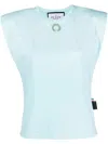 Philipp Plein Shoulder-pad Tank Top In Blue