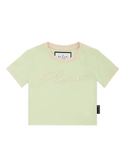 Philipp Plein Signature Cropped T-shirt In グリーン