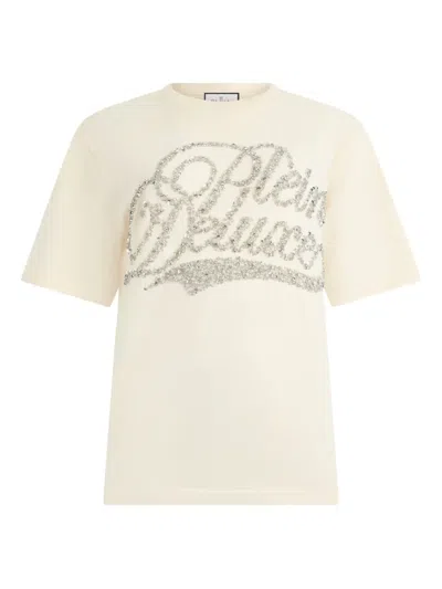 Philipp Plein Man Fit T-shirt Plein Deluxe Signature In Neutral