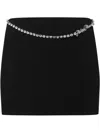 Philipp Plein Viscose Stretch Mini Skirt Signature In Black