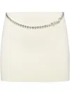 Philipp Plein Signature Mini Skirt In White