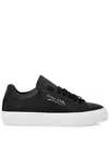 Philipp Plein Signature-print Leather Sneakers In Black