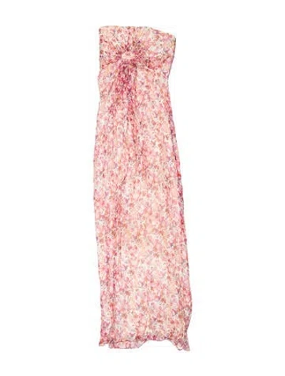 Pre-owned Philipp Plein Silk Long Dress In Pink