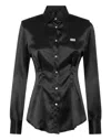 PHILIPP PLEIN SILK PADDED SHOULDER SHIRT