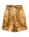 Philipp Plein Baroque Print Shorts In Beige