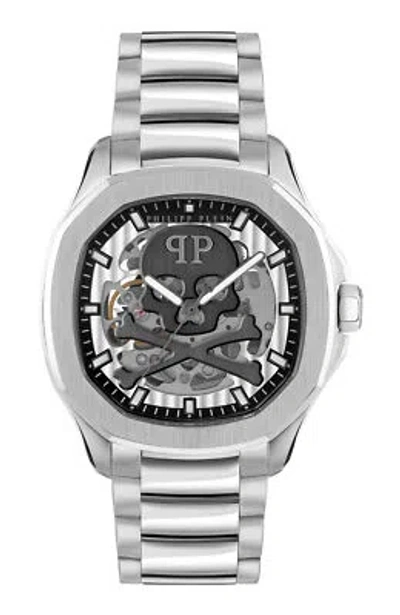 Pre-owned Philipp Plein Silver Mens Analogue Watch $keleton $pectre Pwraa0223