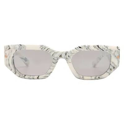PHILIPP PLEIN PHILIPP PLEIN SILVER MIRROR RECTANGULAR LADIES SUNGLASSES SPP066M 09YL 51