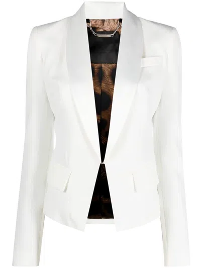 Philipp Plein Single-breasted Tailored Blazer In White