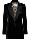 Philipp Plein Single-breasted Velvet Blazer In Black