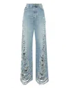 Philipp Plein Skater Denim Trousers In Multi