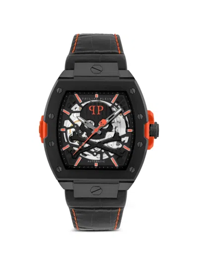 Philipp Plein Skeleton 44mm Watch In Black