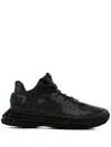 Philipp Plein Caviar Crystal Skeleton Low-top Sneakers In Black