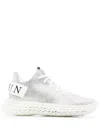 Philipp Plein Skeleton Runner Embellished Trainers In Silver