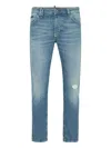 Philipp Plein Skinny 5 Pockets Jeans In Blue
