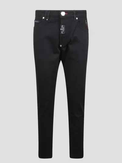 PHILIPP PLEIN SKINNY FIT BLACK DENIM TROUSERS