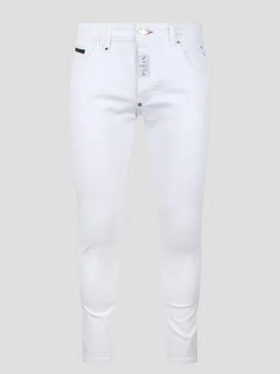 Philipp Plein Skinny-fit Mid-rise Jeans In White
