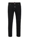 Philipp Plein Hexagon Low-rise Slim-cut Jeans In Black