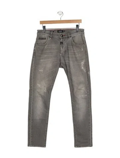 Pre-owned Philipp Plein Skinny Jeans In Gray