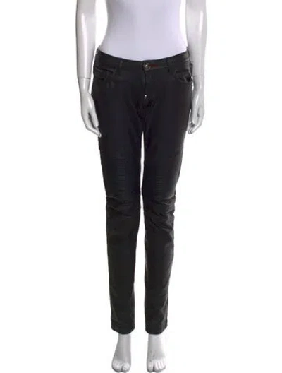 Pre-owned Philipp Plein Skinny Leg Pants In Black