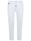 Philipp Plein 'skinny' White Cotton Jeans In White