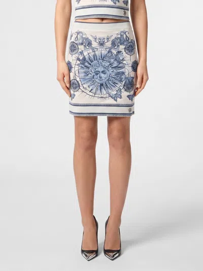 Philipp Plein Skirt Woman In Blue