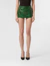 Philipp Plein Python Leather Mini Skirt In Green
