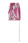 Philipp Plein Fuchsia Cotton Mini Skirt With Unique Lace-up Detail In Fucsia