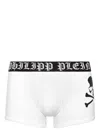 Philipp Plein Skull&bones Logo-print Boxer Briefs In White