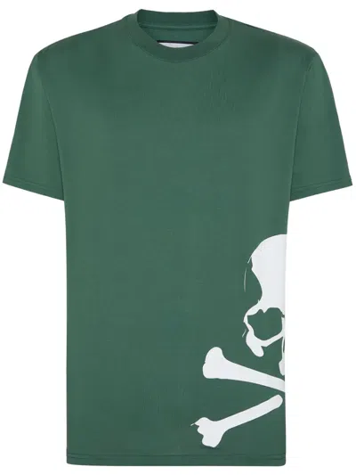 Philipp Plein Skull & Bones Cotton T-shirt In Green
