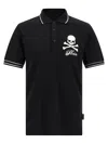 Philipp Plein 'skull & Bones' Polo Shirt In Black