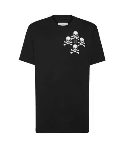 Philipp Plein Skullbones Round-neck T-shirt In Black