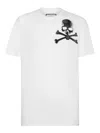 Philipp Plein Graphic Skull Logo Crew Neck T-shirt In White