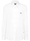 Philipp Plein Shirt Sugar Daddy Cut Ls Gothic Banner In White