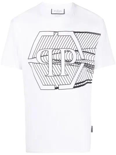 Philipp Plein Skull&bones Short-sleeved T-shirt In White