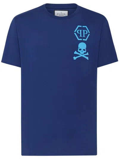Philipp Plein Skull&bones T-shirt In Blue