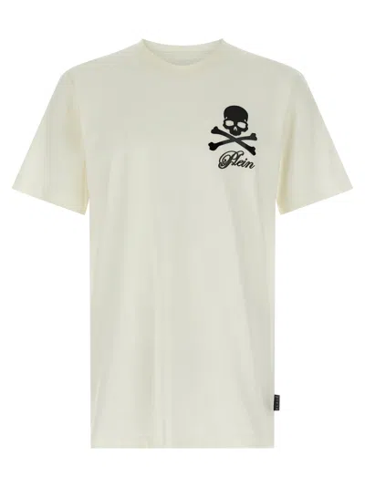 PHILIPP PLEIN SKULL & BONES T-SHIRT WHITE