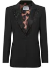 Philipp Plein Skull-appliqué Velvet Blazer In Black