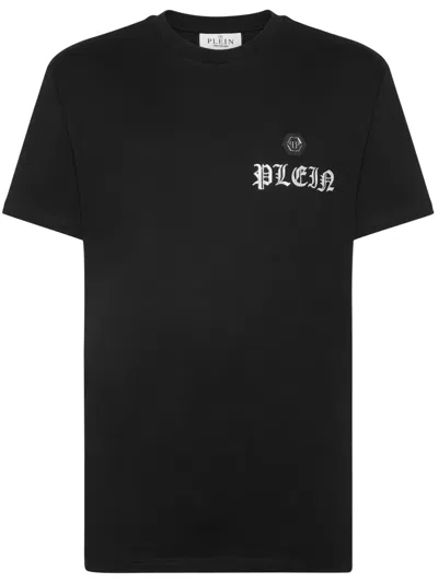 Philipp Plein Skull Crystal-embellished T-shirt In Black
