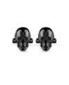 Philipp Plein Skull Design Black Cufflinks With Distinctive Finish In Black