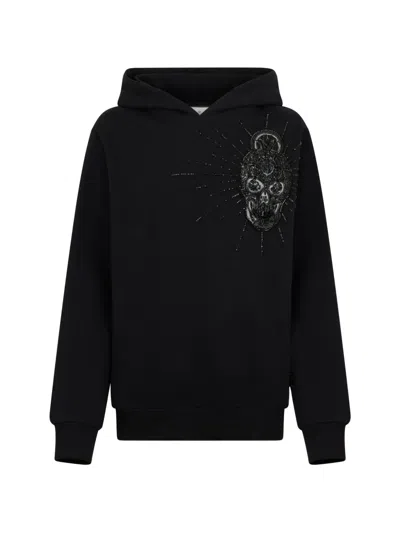 Philipp Plein Skull-embellished Hoodie In Black