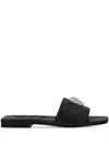 Philipp Plein Skull-embellished Quilted Leather Slides In Black